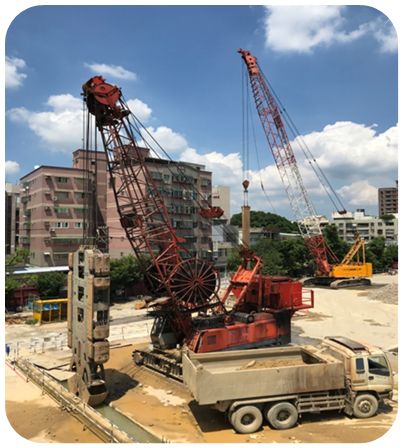 5月15日起新院區綜合醫療大樓新建工程進行鋼筋籠及連續壁施作工程